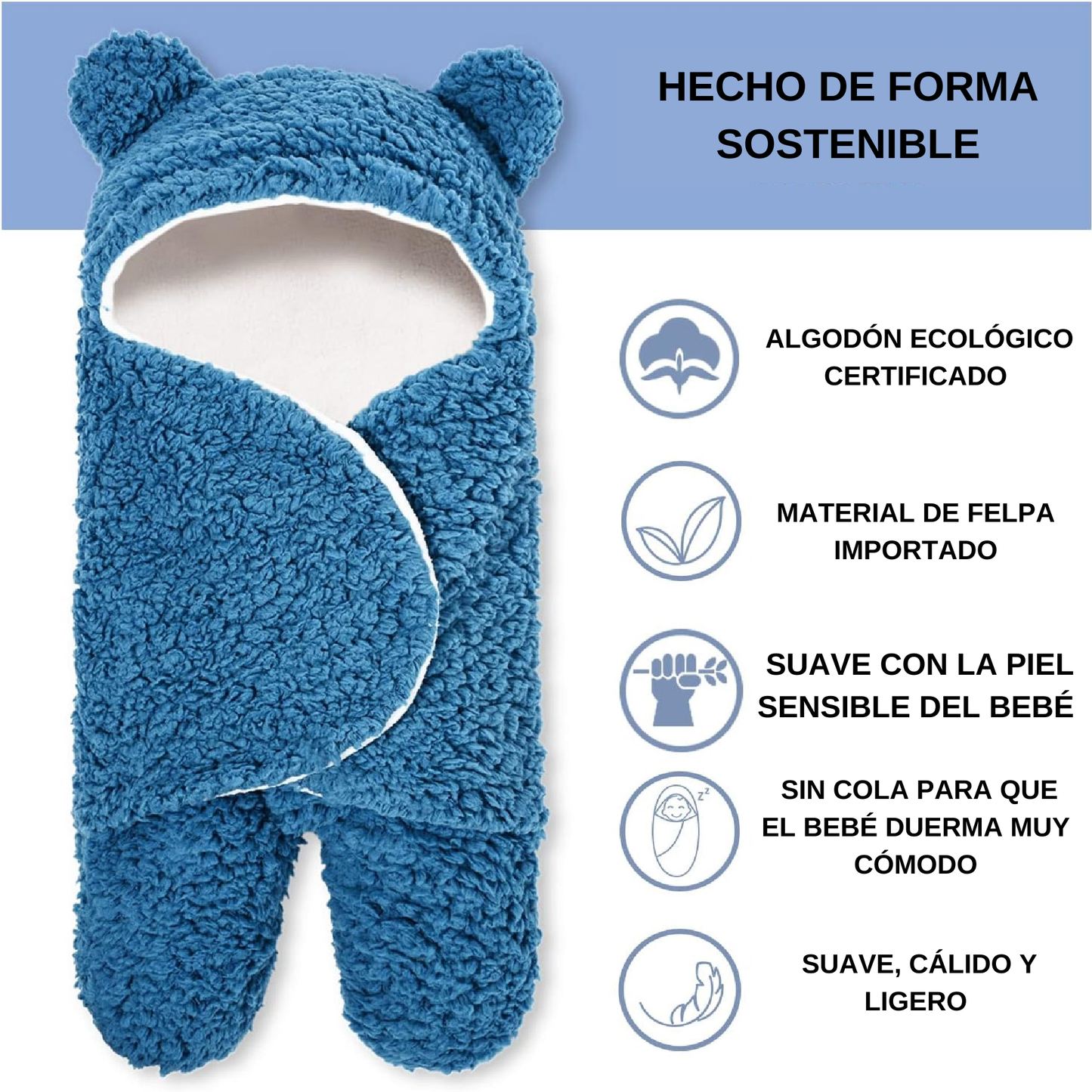WL™ | Cobertor para bebes, saco de dormir.